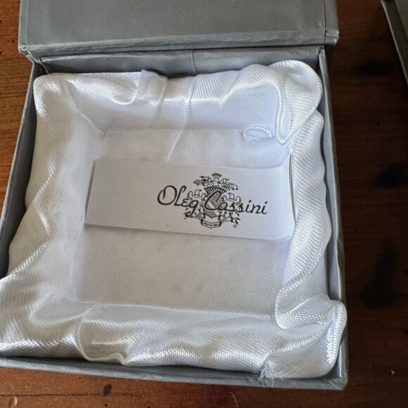 Oleg Cassini Crystal Votive Sedoma Candle Holder Signed Boxed Set Of 2 Units New - Picture 12 of 16